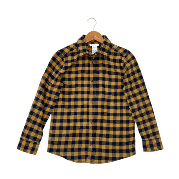 Tommy Bahama Yellow and Black Plaid Shirt - Picture 1 of 9